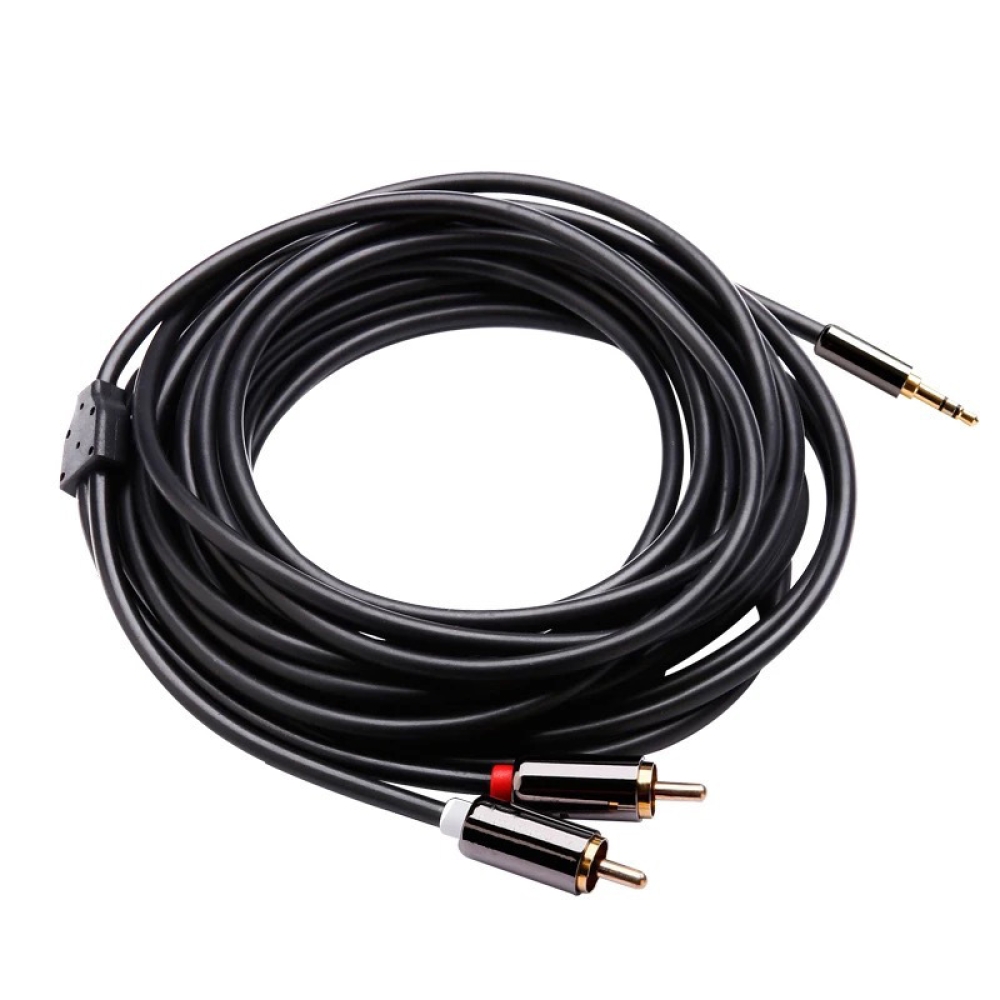High quality Zinc Alloy Shell 3.5 Stereo plug to 3 RCA audio cable